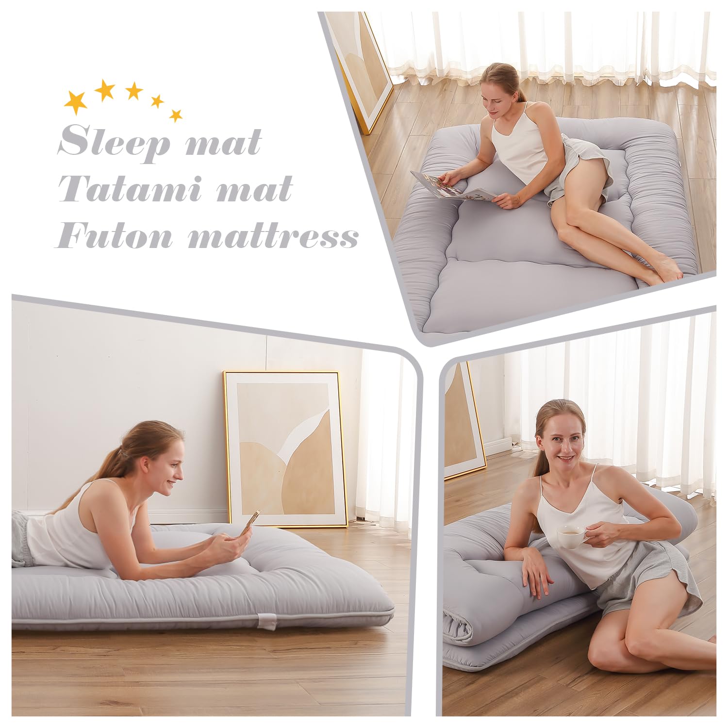 Amazon.com: Zelladorra Japanese Floor Mattress, Futon Mattress